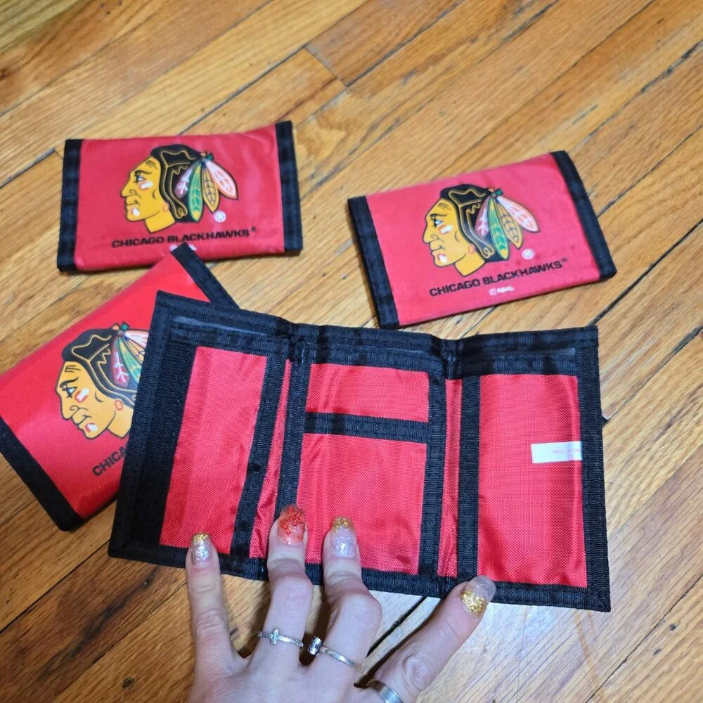 NFL Chicago Blackhawks RETRO THROWBACK Oldschool Tri-Fold Wallet 5